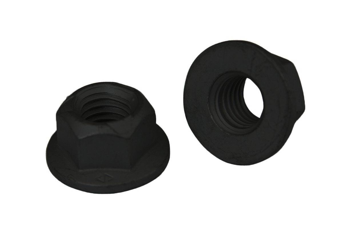 Гайка самостопорна М10, міцн 10, з фланцем, цинк чорний